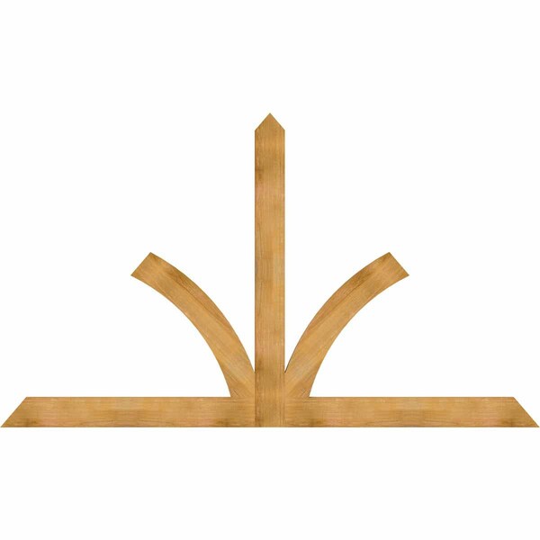 Ekena Millwork Richland Rough Sawn Timber Gable Bracket, Western Red Cedar, 108"W x 63"H x 2"D x 6"F, 14/12 Pitch GBW108X63X0206RIC00RWR - main